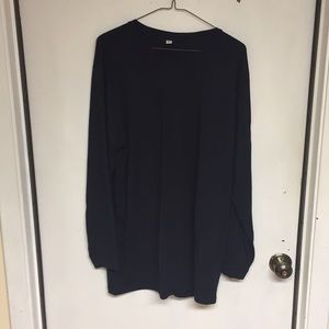 Uniqlo Navy Heattech Longsleeve Tee